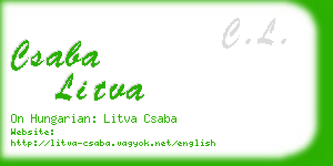 csaba litva business card